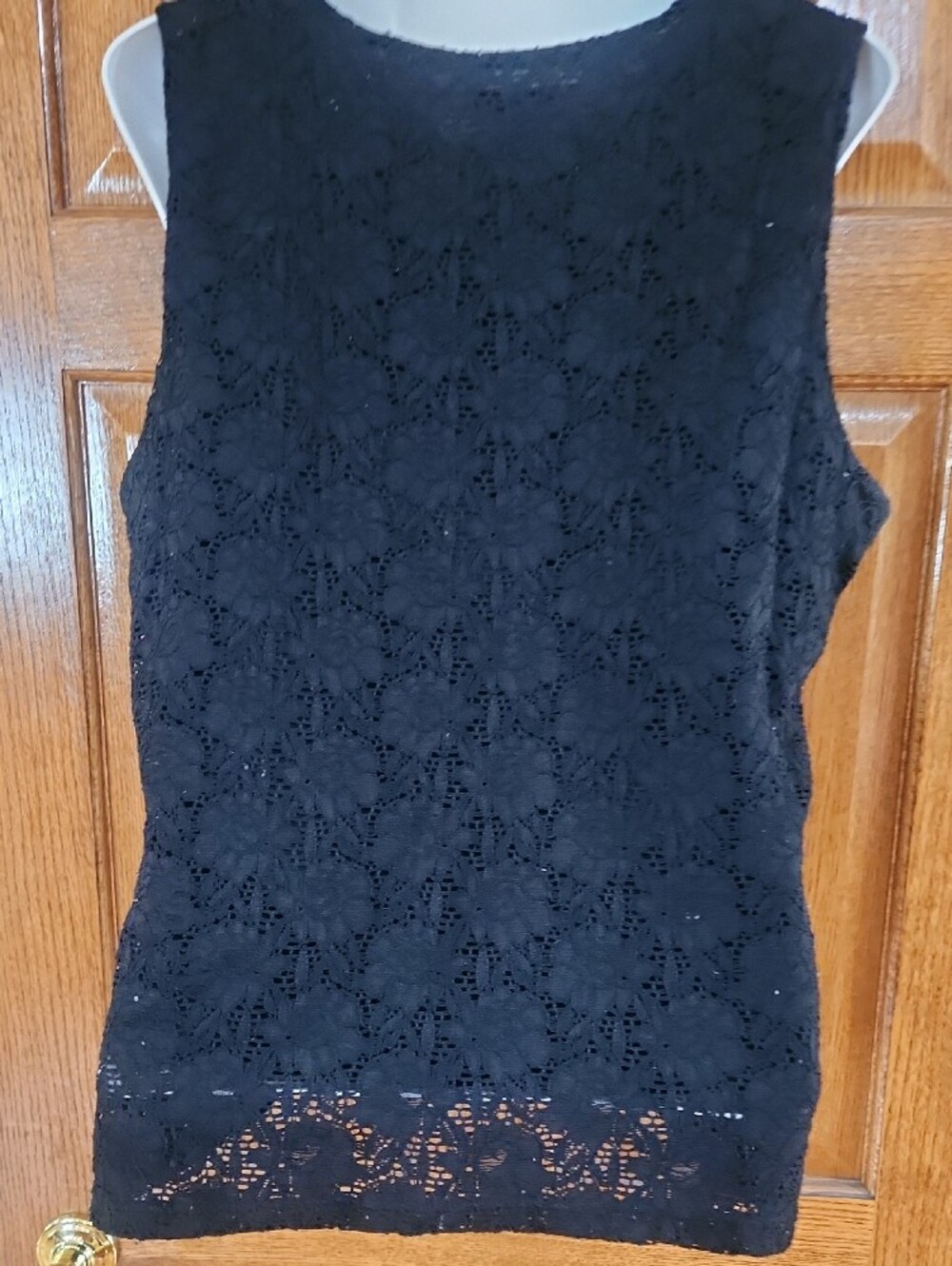 croft & barrow Black Floral Lace Sleeveless Camisole - Picture 4 of 5